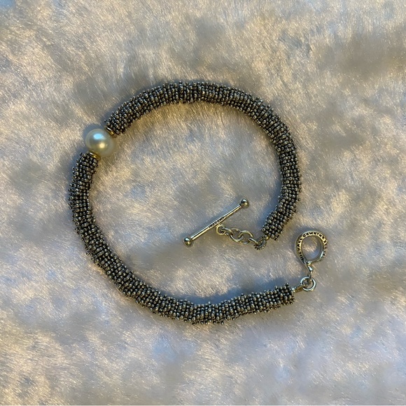 ☘️Michael Dawkins Signature Design Gold/Silver Rondel Pearl Bracelet - Picture 4 of 4